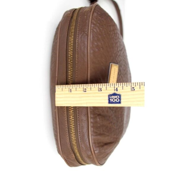 Marc Jacobs BROWN LAMB LEATHER ZIP EXPANDABLE HOBO SHOULDER BAG PURSE HANDBAG - Picture 12 of 16